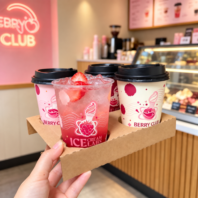 AT PACK Custom 4 Cup Carrier Tray Eco-Friendly Paper Cup Holder Tray for Coffee Shops, Takeaway Drinks and Beverage Packaging,AT PACK,AT PACK Custom 4 Cup Carrier Tray Eco-Friendly Paper Cup Holder Tray for Coffee Shops, Takeaway Drinks and Beverage Packaging