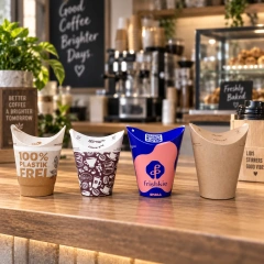 AT PACK Custom Butterfly Paper Cup with Unique Folded Design for Café, Takeaway Drinks and Beverage Packaging,AT PACK,AT PACK Custom Butterfly Paper Cup with Unique Folded Design for Café, Takeaway Drinks and Beverage Packaging