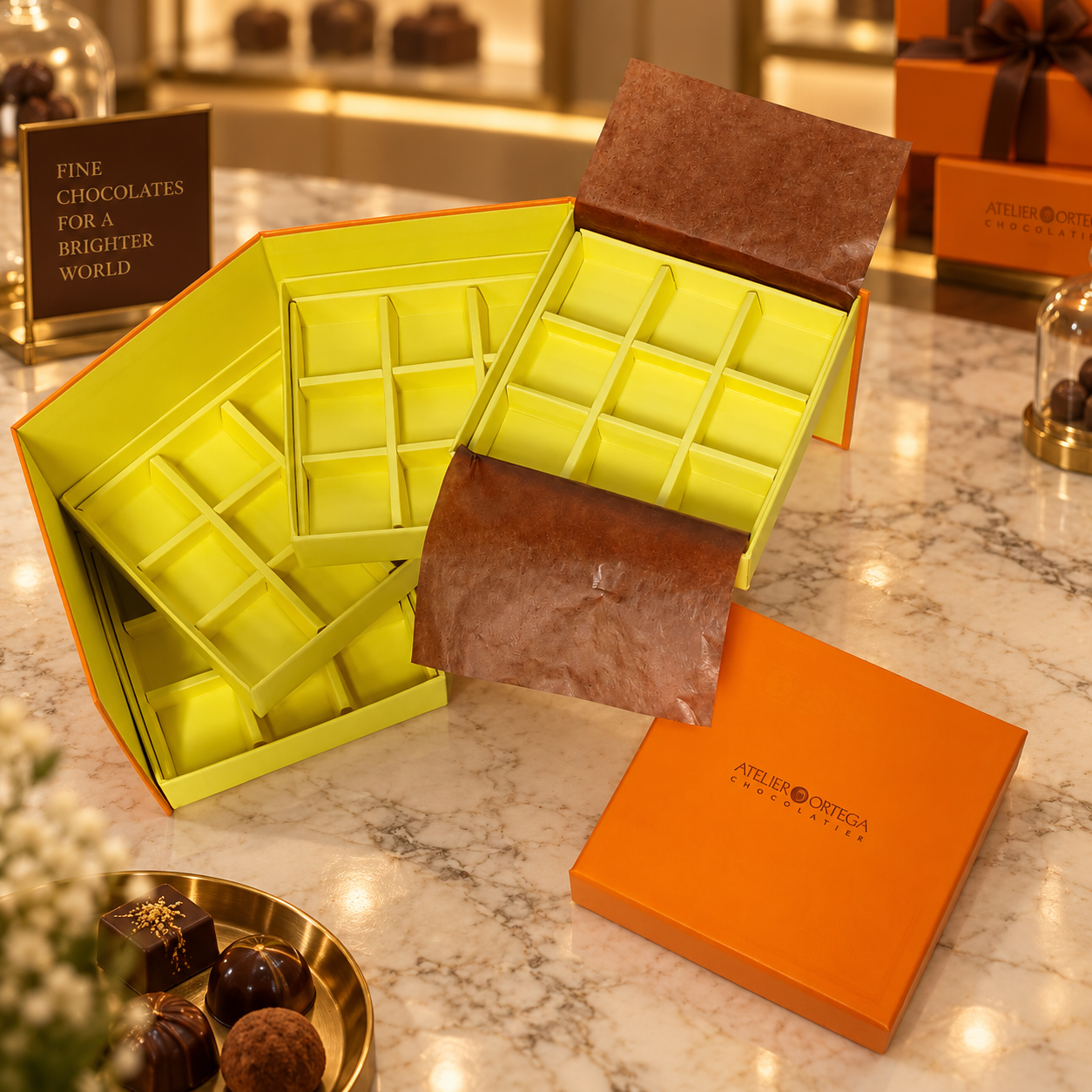 AT PACK Custom Coffee Gift Box  Premium Rigid Paper Packaging Box with Insert Tray for Chocolate, Coffee and Luxury Brand Packaging,AT PACK,AT PACK Custom Coffee Gift Box  Premium Rigid Paper Packaging Box with Insert Tray for Chocolate, Coffee and Luxury Brand Packaging