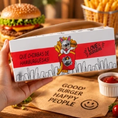 AT PACK Custom Fried Chicken Box Premium Food Grade Paper Packaging Box for Chicken Wings, Nuggets and Takeaway Fast Food,AT PACK,AT PACK Custom Fried Chicken Box Premium Food Grade Paper Packaging Box for Chicken Wings, Nuggets and Takeaway Fast Food
