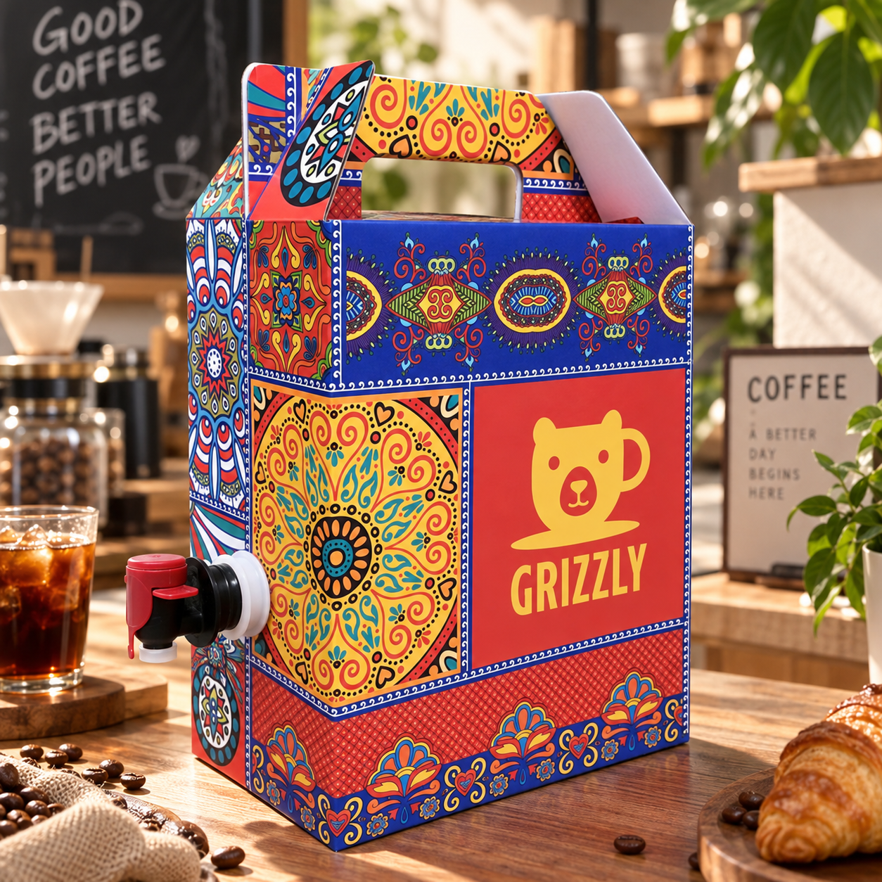 AT PACK Custom Coffee To Go Box  Portable Beverage Bag with Handle for Large Volume Coffee, Tea and Takeaway Drinks,AT PACK,AT PACK Custom Coffee To Go Box  Portable Beverage Bag with Handle for Large Volume Coffee, Tea and Takeaway Drinks