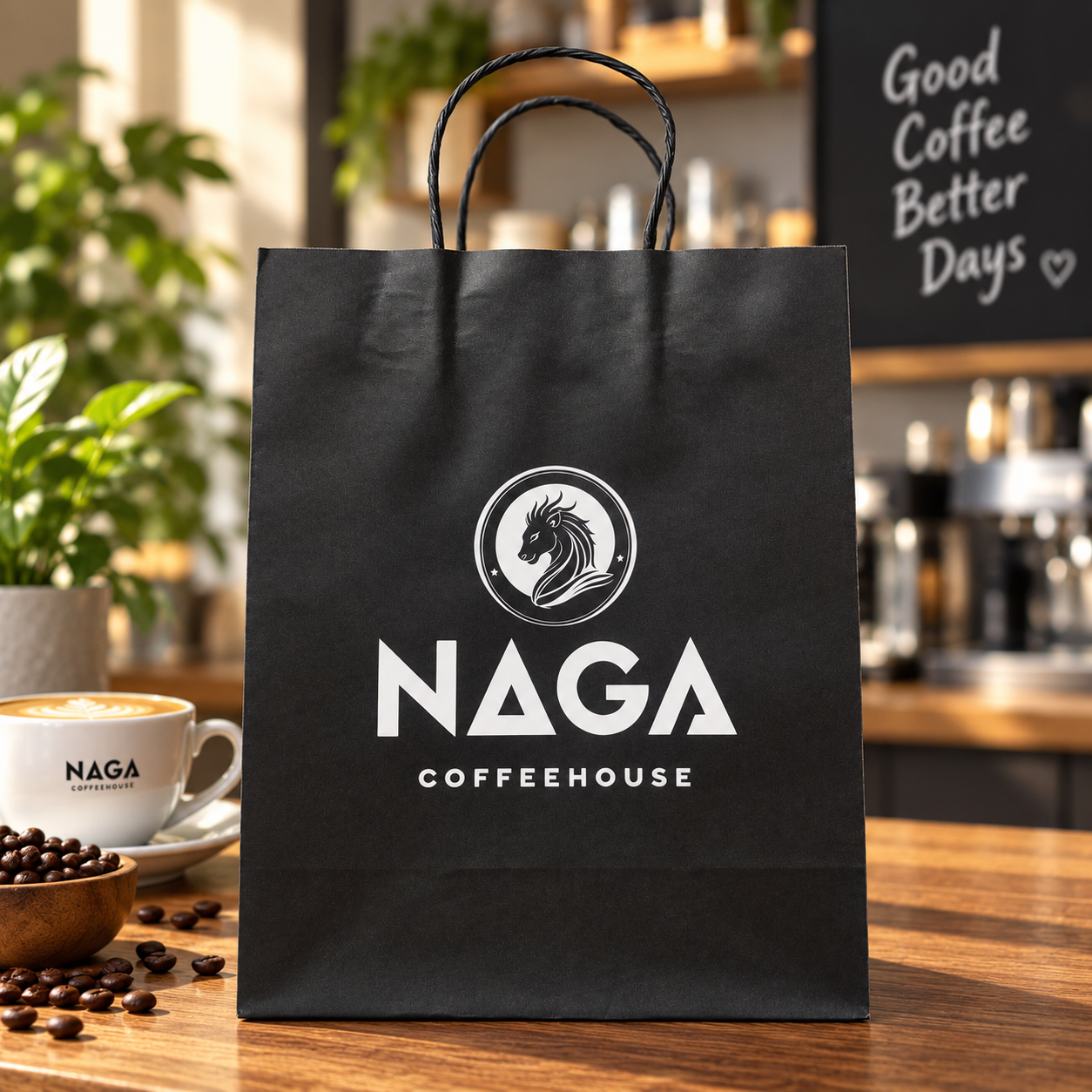 AT PACK Custom Kraft Paper Gift Bag Premium Printed Shopping Bag with Rope Handle for Coffee Shops, Retail and Branding Packaging,AT PACK,AT PACK Custom Kraft Paper Gift Bag Premium Printed Shopping Bag with Rope Handle for Coffee Shops, Retail and Branding Packaging