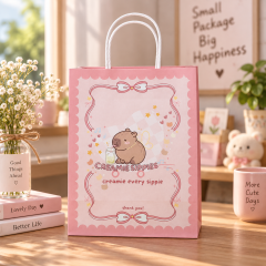 AT PACK Custom Kraft Paper Gift Bag Premium Printed Shopping Bag with Rope Handle for Coffee Shops, Retail and Branding Packaging,AT PACK,AT PACK Custom Kraft Paper Gift Bag Premium Printed Shopping Bag with Rope Handle for Coffee Shops, Retail and Branding Packaging
