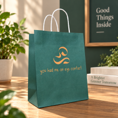 AT PACK Custom Kraft Paper Gift Bag Premium Printed Shopping Bag with Rope Handle for Coffee Shops, Retail and Branding Packaging,AT PACK,AT PACK Custom Kraft Paper Gift Bag Premium Printed Shopping Bag with Rope Handle for Coffee Shops, Retail and Branding Packaging