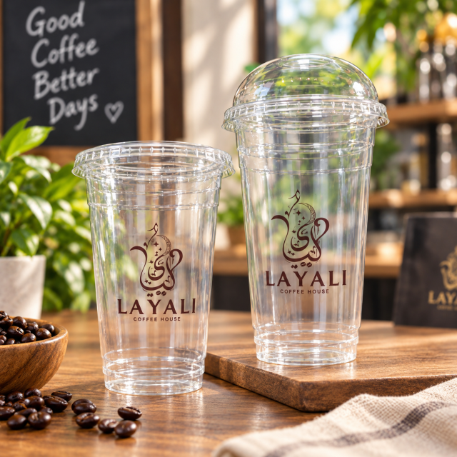 AT PACK Custom PET Cups with Lids  Clear Plastic Iced Coffee Cups for Cold Drinks, Smoothies and Bubble Tea Packaging,AT PACK,AT PACK Custom PET Cups with Lids  Clear Plastic Iced Coffee Cups for Cold Drinks, Smoothies and Bubble Tea Packaging