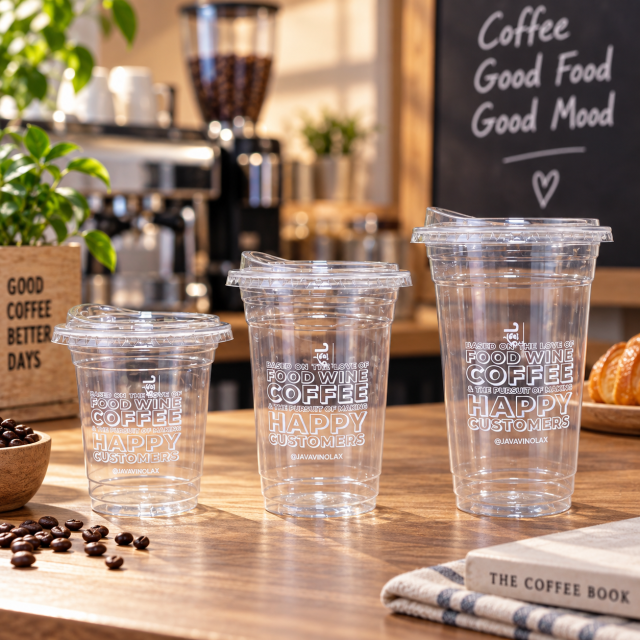 AT PACK Custom PET Cups with Lids  Clear Plastic Iced Coffee Cups for Cold Drinks, Smoothies and Bubble Tea Packaging,AT PACK,AT PACK Custom PET Cups with Lids  Clear Plastic Iced Coffee Cups for Cold Drinks, Smoothies and Bubble Tea Packaging
