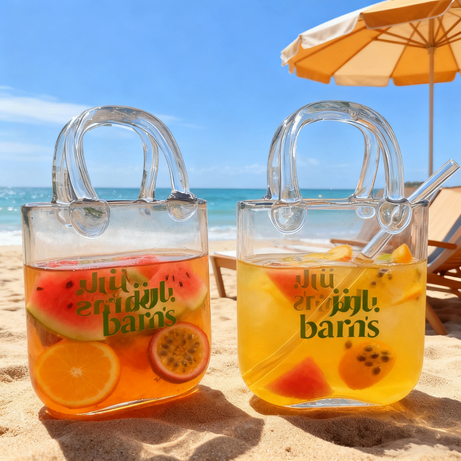 AT PACK Custom Handbag-Shaped Glass Cups with Handles & Straws  Creative Reusable Glass Drinkware for Cafés and Beverage Brands,AT PACK,AT PACK Custom Handbag-Shaped Glass Cups with Handles & Straws  Creative Reusable Glass Drinkware for Cafés and Beverage Brands