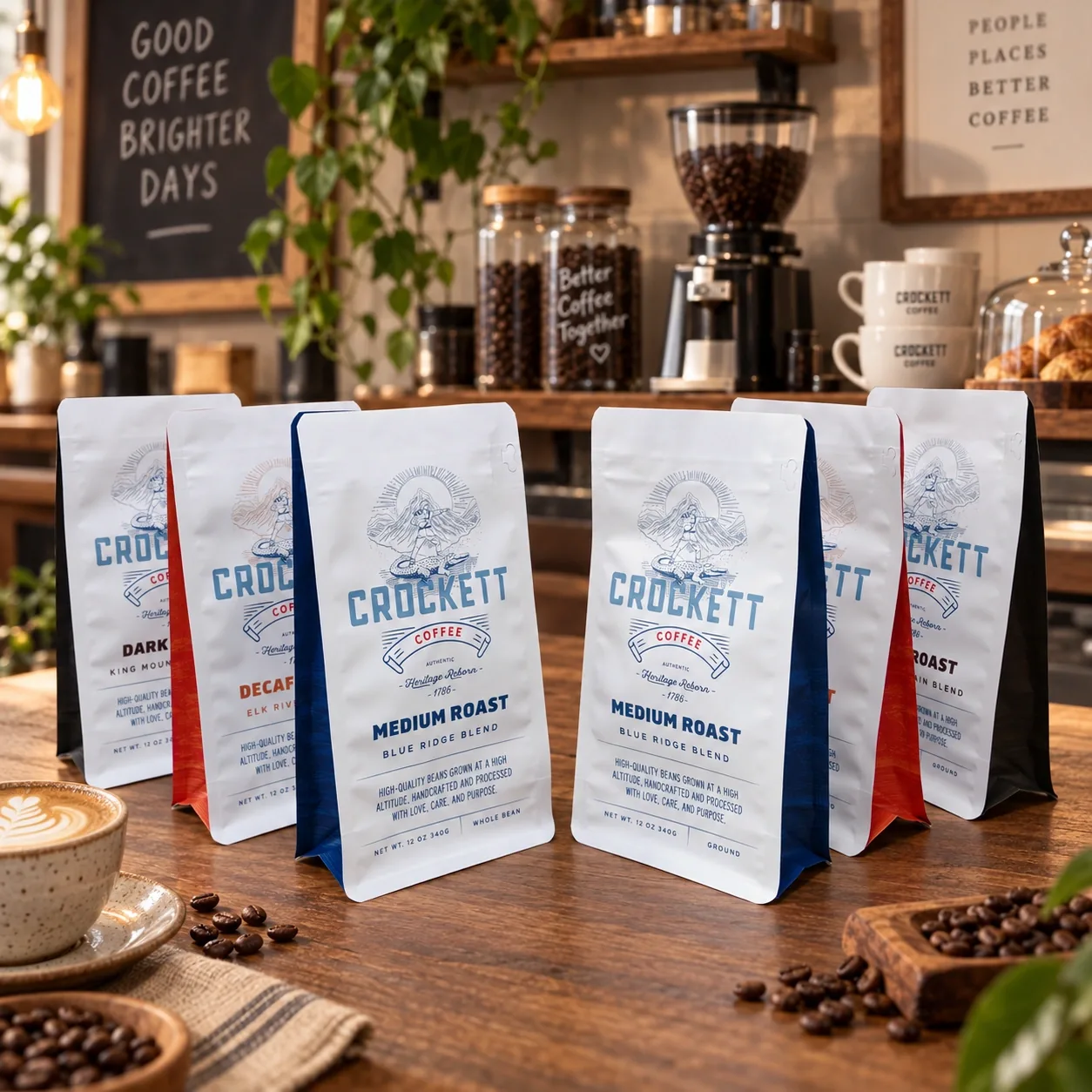 Branded specialty coffee bags