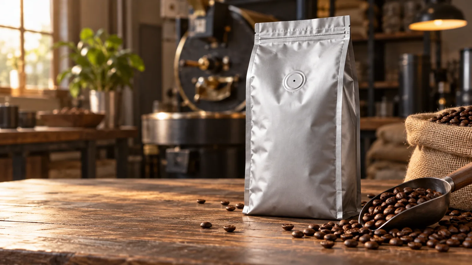 Aluminum Foil Coffee Bags With Degassing Valves,AT PACK