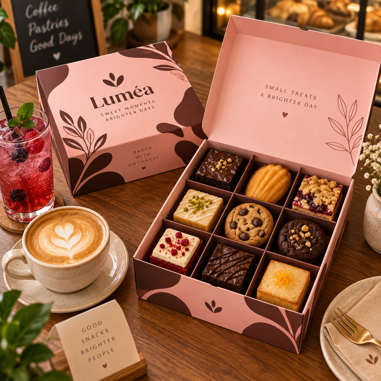 AT PACK Custom 9-Compartment Bakery & Food Boxes  Printed Dessert Gift Boxes with Dividers for Cookies, Cakes and Pastries,AT PACK,AT PACK Custom 9-Compartment Bakery & Food Boxes  Printed Dessert Gift Boxes with Dividers for Cookies, Cakes and Pastries