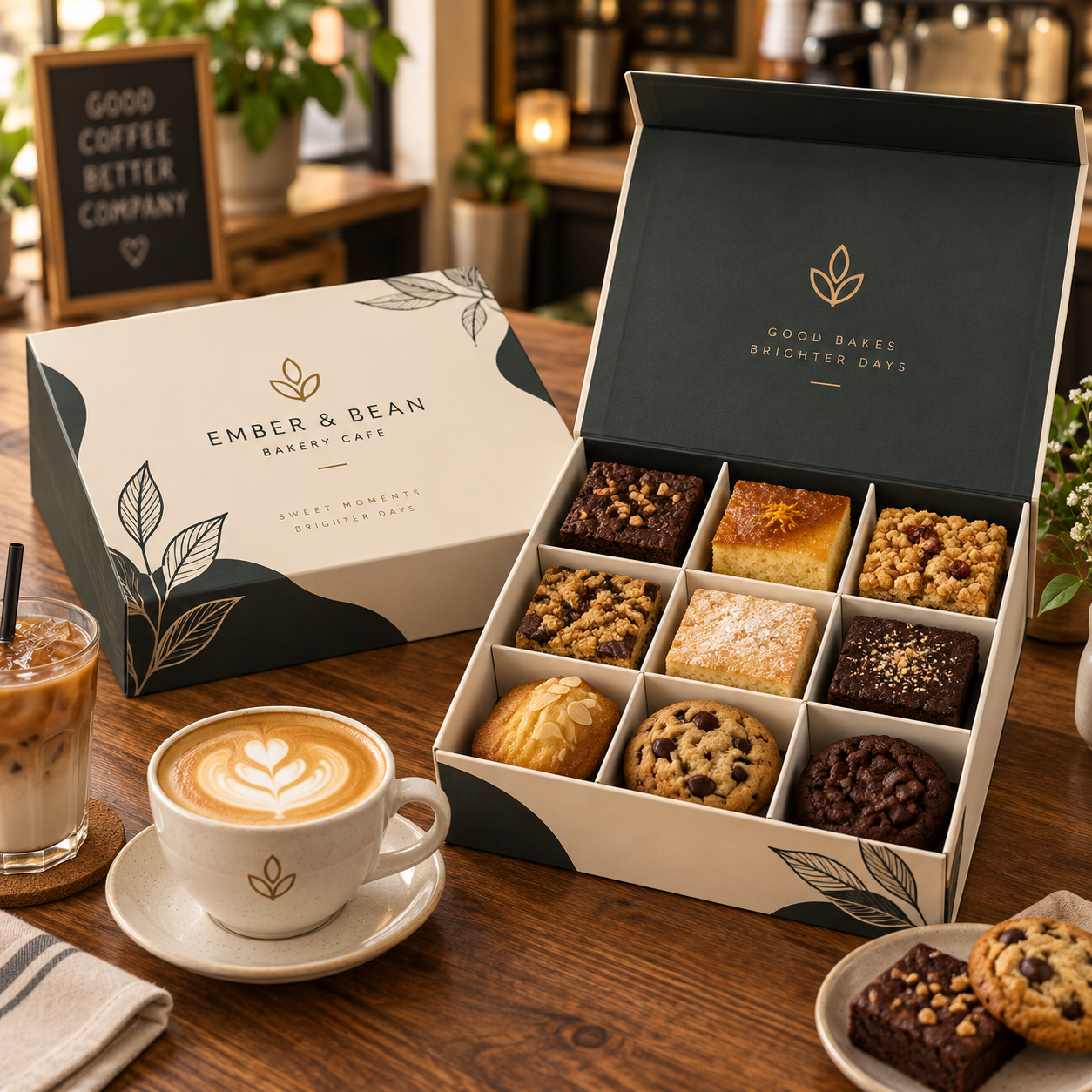 AT PACK Custom 9-Compartment Bakery & Food Boxes  Printed Dessert Gift Boxes with Dividers for Cookies, Cakes and Pastries,AT PACK,AT PACK Custom 9-Compartment Bakery & Food Boxes  Printed Dessert Gift Boxes with Dividers for Cookies, Cakes and Pastries
