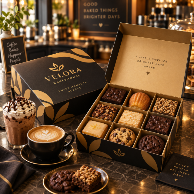 AT PACK Custom 9-Compartment Bakery & Food Boxes  Printed Dessert Gift Boxes with Dividers for Cookies, Cakes and Pastries,AT PACK,AT PACK Custom 9-Compartment Bakery & Food Boxes  Printed Dessert Gift Boxes with Dividers for Cookies, Cakes and Pastries