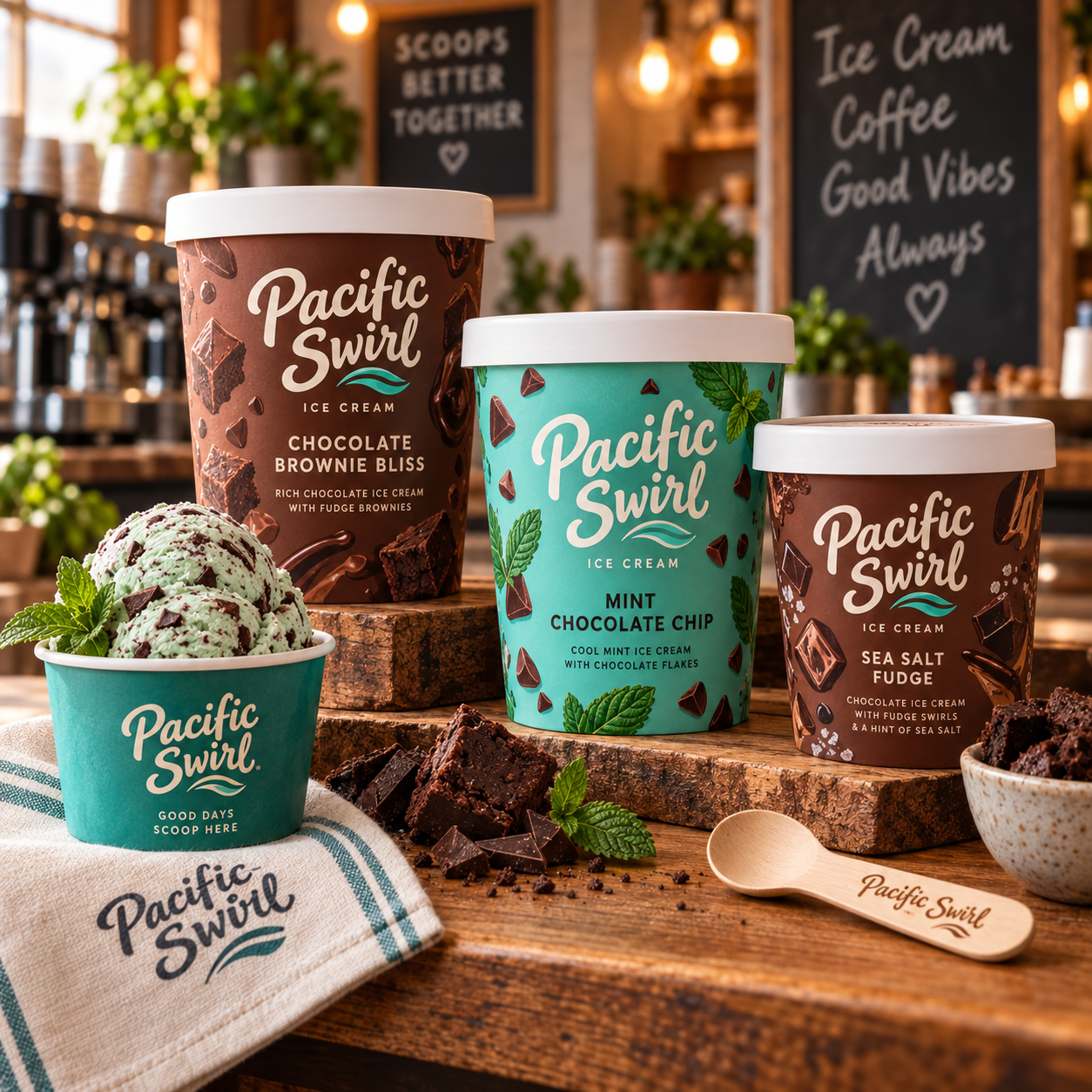 AT PACK Custom Ice Cream Cups with Lids Branded Paper Ice Cream Containers for Gelato & Dessert Shops,AT PACK,AT PACK Custom Ice Cream Cups with Lids Branded Paper Ice Cream Containers for Gelato & Dessert Shops