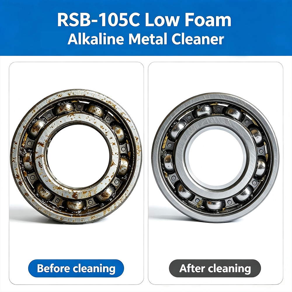 RSB-105 Low-Foam Alkaline Metal Cleaner,ruibaocleaner丨Industrial Metal Degreaser for Aluminum, Copper, Stainless Steel, Die Cast Aluminum | Remove Cutting Oil, Buffing Compound, Rust for Connecting Rod, Crankshaft & Stamping Parts,RSB-105 Low-Foam Alkaline Metal Cleaner