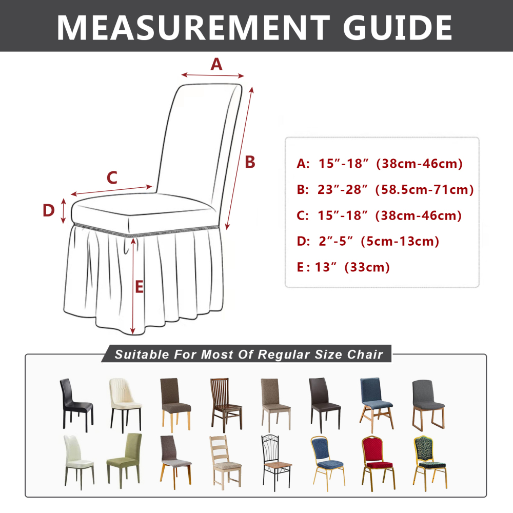 molasofa Chair Covers for Dining Room Set of 2 Stretch Chair Slipcovers with Skirt for Kitchen Seat Protectors Wedding Banquet Decor Kids Pets Spandex Fabric Washable