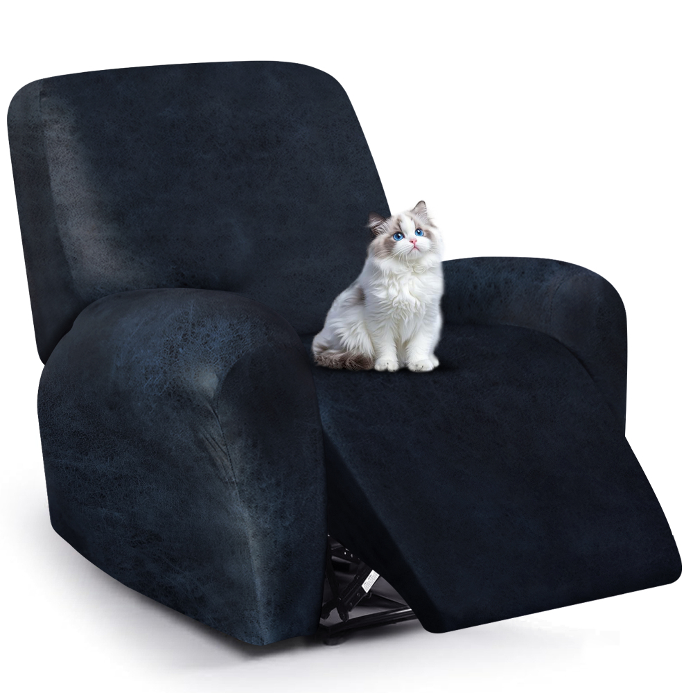 molasofa Leather Like Recliner Chair Covers - Large Lazy Boy Recliner Chair Covers for Reclining Chair 4 Pieces Washable Recliner Slip Covers that Stay in Place