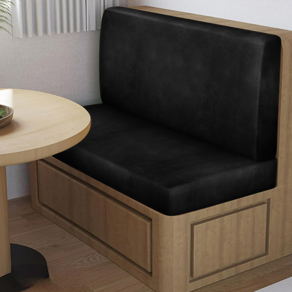 molasofa Leather Like RV Dinette Cushion Covers, RV Booth Seat Cover Stretchable Camper Cushion Couch Covers Washable Slipcovers for Camper Car Bench