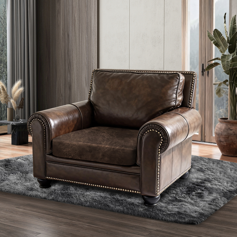 molasofa Leather Look Couch Cushion Covers, Stretch Sofa Cushion Covers for Sectional Armchair Loveseat Protector,Replacement Seat Cushion Slipcovers, Machine Washable
