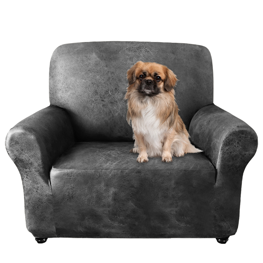 molasofa Oversized Loveseat Cover for Home Décor, Soft Leather-Like Spandex Love seat Cover, Non-Slip 1-Piece Couch Cover for Dogs, Cats, and Kids