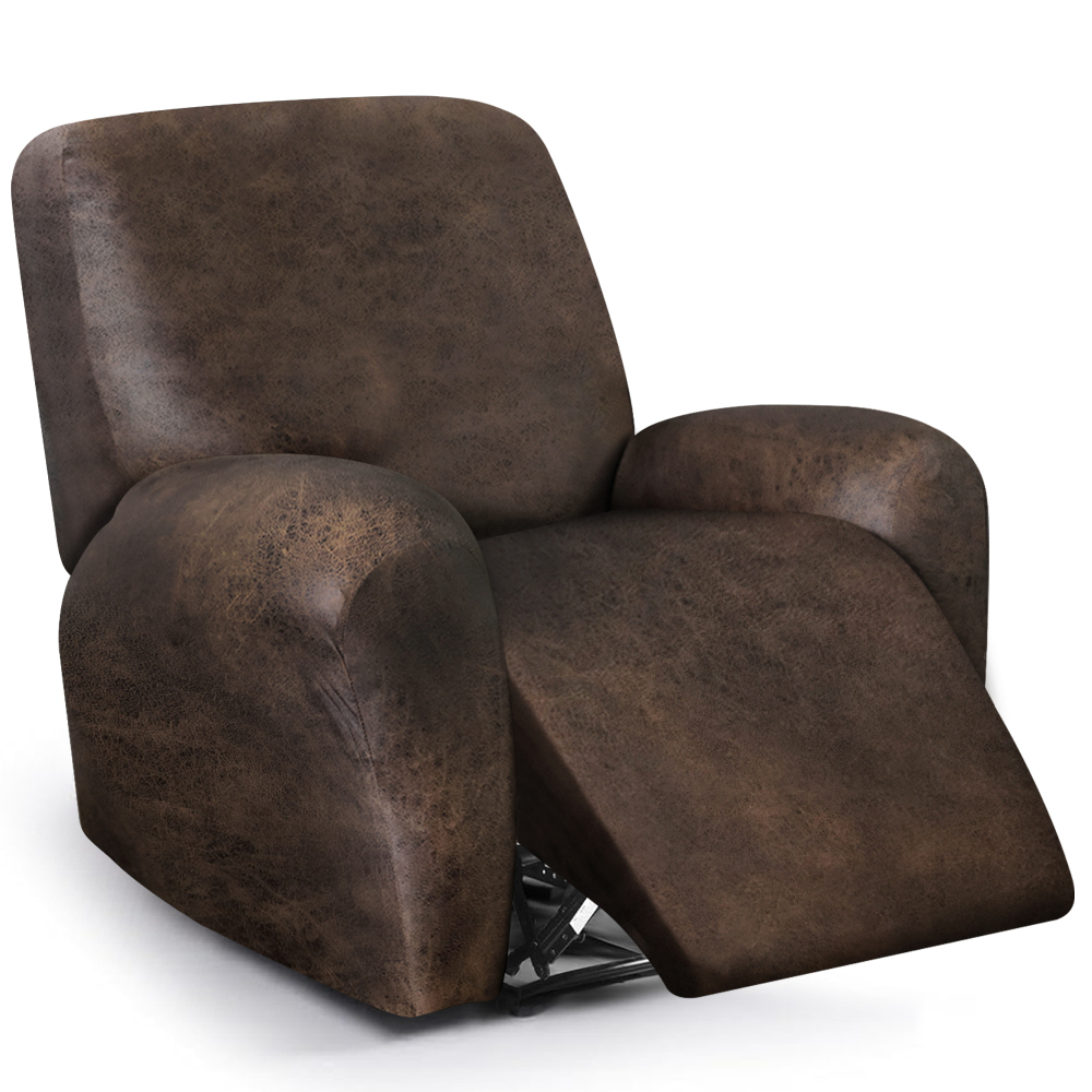 molasofa Leather Like Oversized Recliner Chair Covers, Extra Large Big Man 4 Pieces Lazy Boy Recliner Cover for Wide Recliner Chair for Pets Kids Washable