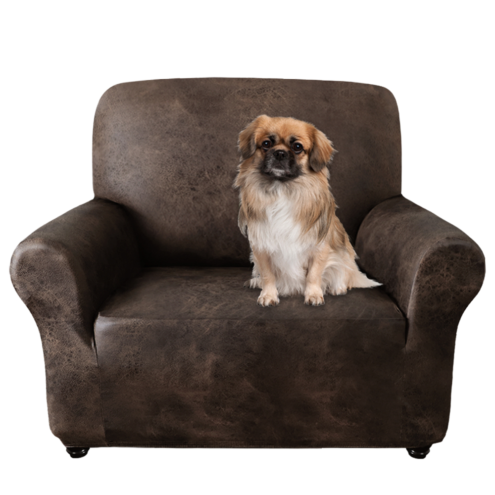 molasofa Oversized Loveseat Cover for Home Décor, Soft Leather-Like Spandex Love seat Cover, Non-Slip 1-Piece Couch Cover for Dogs, Cats, and Kids