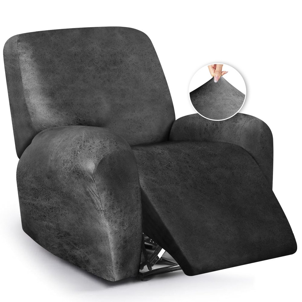 molasofa Leather Like Oversized Recliner Chair Covers, Extra Large Big Man 4 Pieces Lazy Boy Recliner Cover for Wide Recliner Chair for Pets Kids Washable