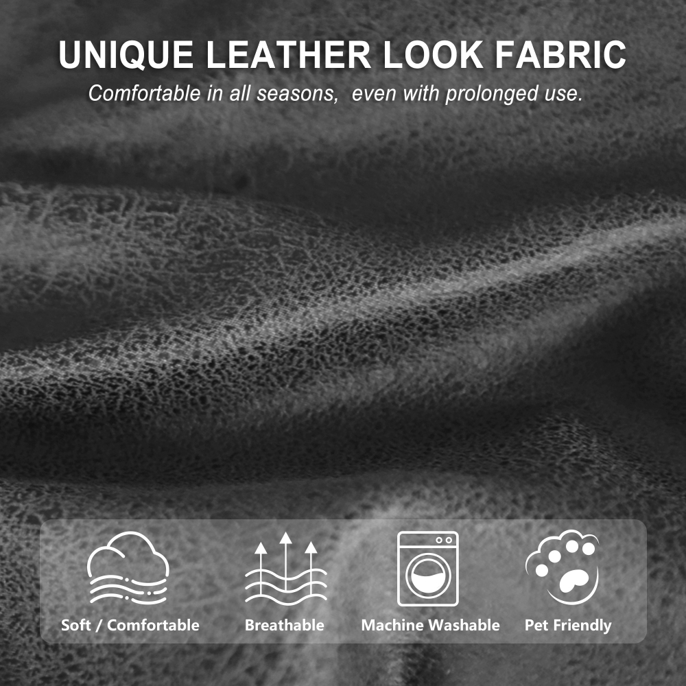 molasofa Leather Like Additional Recliner Console Cover for Reclining Loveseat Covers Stretch Jacquard Middle Console Cover for Recliner Couch and Sofa Dark Beige