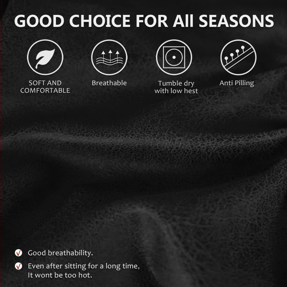 molasofa Leather Like RV Dinette Cushion Covers, RV Booth Seat Cover Stretchable Camper Cushion Couch Covers Washable Slipcovers for Camper Car Bench