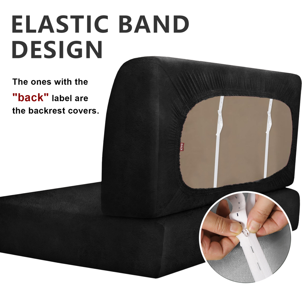molasofa Leather Like RV Dinette Cushion Covers, RV Booth Seat Cover Stretchable Camper Cushion Couch Covers Washable Slipcovers for Camper Car Bench