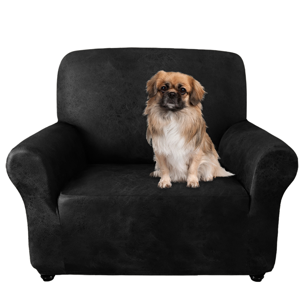 molasofa Oversized Loveseat Cover for Home Décor, Soft Leather-Like Spandex Love seat Cover, Non-Slip 1-Piece Couch Cover for Dogs, Cats, and Kids