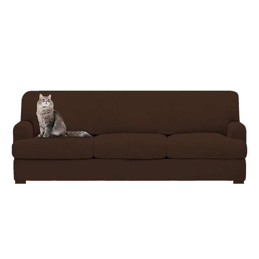 molasofa T Cushion Sofa Slipcovers with 3 Individual T Cushion Shape Seat Covers for Home Décor, 4 Pieces Stretchable, Washable, Non-Pilling, Non-Slip T Cushion Slipcover