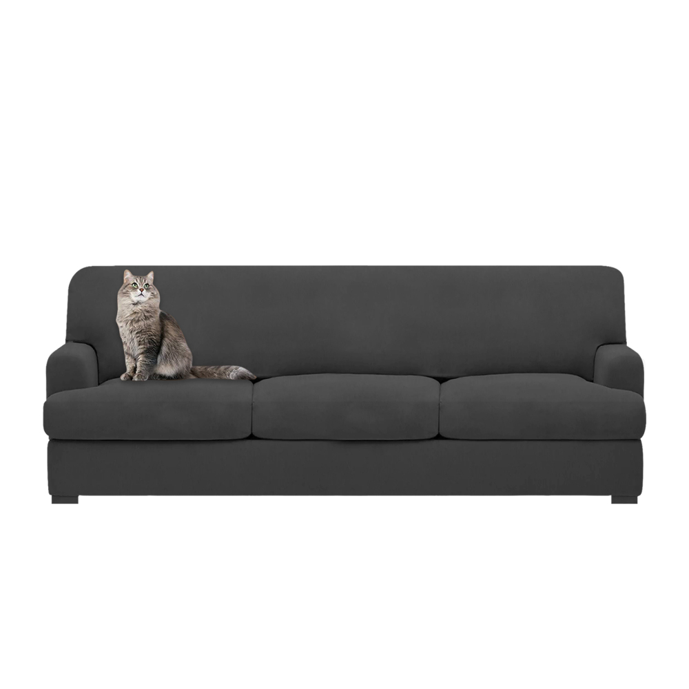 molasofa T Cushion Sofa Slipcovers with 3 Individual T Cushion Shape Seat Covers for Home Décor, 4 Pieces Stretchable, Washable, Non-Pilling, Non-Slip T Cushion Slipcover