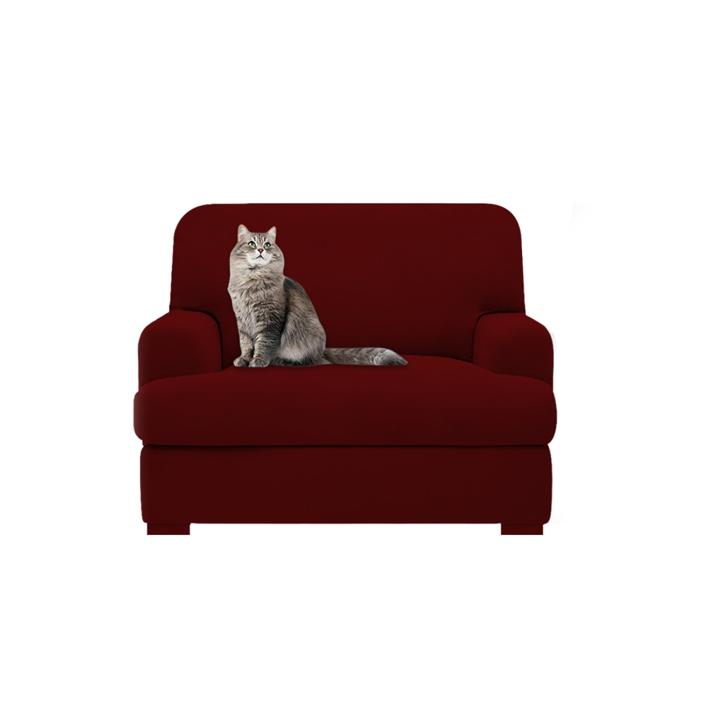 molasofa T Cushion Chair Slipcover with 1 Individual T Cushion Shape Seat Cover for Home Décor, 2 Pieces Stretchable, Washable, Non-Pilling, Non-Slip Chair Cover (Armchair,Ivory)
