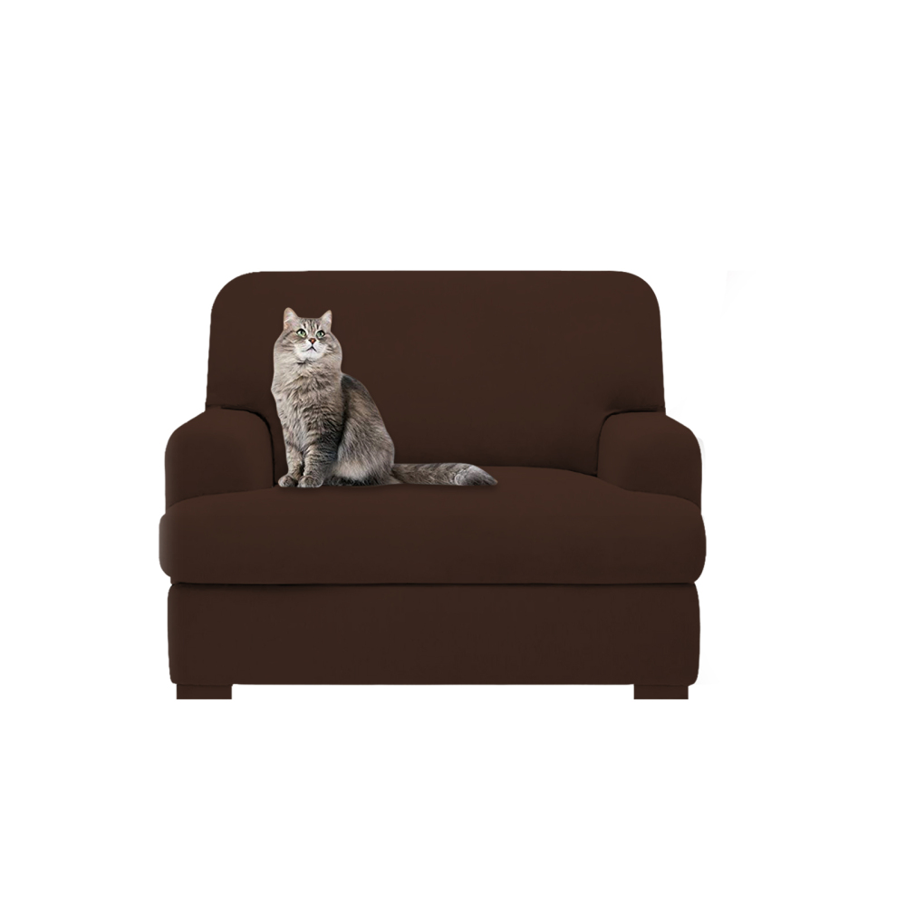 molasofa T Cushion Chair Slipcover with 1 Individual T Cushion Shape Seat Cover for Home Décor, 2 Pieces Stretchable, Washable, Non-Pilling, Non-Slip Chair Cover (Armchair,Ivory)