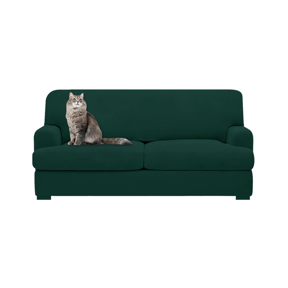 molasofa T Cushion Loveseat Slipcover with 2 Individual T Cushion Shape Seat Covers for Home Décor, 3 Pieces Stretchable, Washable, Non-Pilling, Non-Slip Loveseat Covers (Loveseat,Ivory)