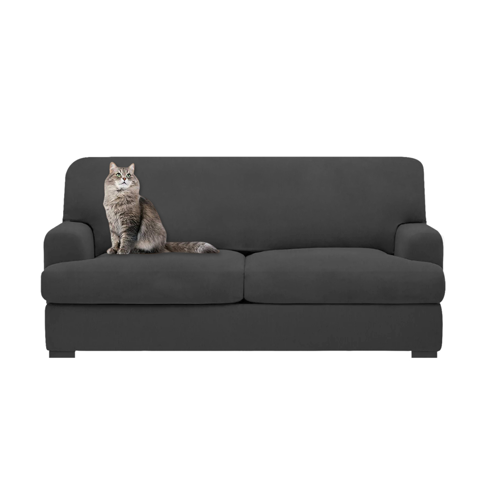 molasofa T Cushion Loveseat Slipcover with 2 Individual T Cushion Shape Seat Covers for Home Décor, 3 Pieces Stretchable, Washable, Non-Pilling, Non-Slip Loveseat Covers (Loveseat,Ivory)