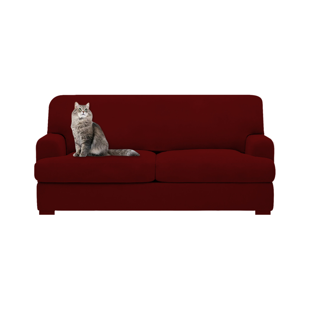 molasofa T Cushion Loveseat Slipcover with 2 Individual T Cushion Shape Seat Covers for Home Décor, 3 Pieces Stretchable, Washable, Non-Pilling, Non-Slip Loveseat Covers (Loveseat,Ivory)