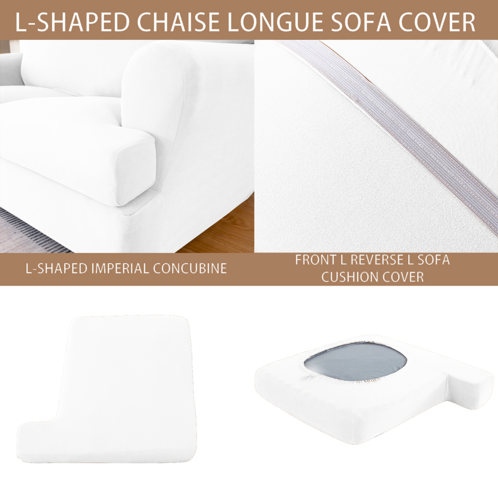 molasofa T Cushion Chair Slipcover with 1 Individual T Cushion Shape Seat Cover for Home Décor, 2 Pieces Stretchable, Washable, Non-Pilling, Non-Slip Chair Cover (Armchair,Ivory)