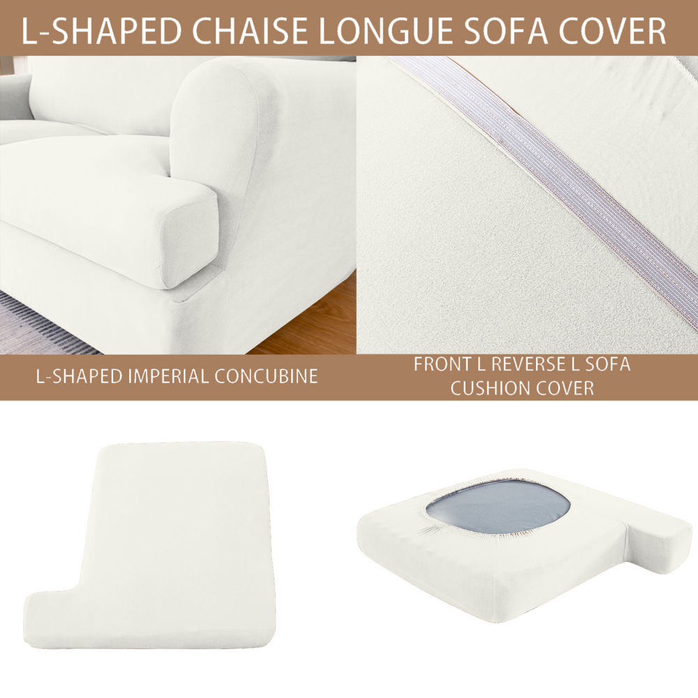 molasofa T Cushion Loveseat Slipcover with 2 Individual T Cushion Shape Seat Covers for Home Décor, 3 Pieces Stretchable, Washable, Non-Pilling, Non-Slip Loveseat Covers (Loveseat,Ivory)