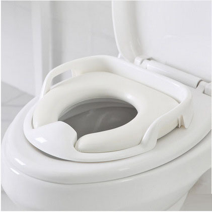 Pink Handle with White Cushion Bathroom Toilet Training Seat Comfortable for Children,YIJIA NEW MATERIAL CO., LTD.,Breathable Skin-Friendly Kids Cold Proof Toilet Seat Pad Disney Princess Pad
