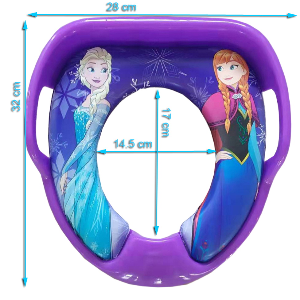 Pink Handle with White Cushion Bathroom Toilet Training Seat Comfortable for Children,YIJIA NEW MATERIAL CO., LTD.,Breathable Skin-Friendly Kids Cold Proof Toilet Seat Pad Disney Princess Pad