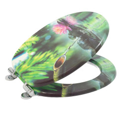 Closed Front Wooden Toilet Seat Starfish Sea Shell Printed Quick Removable Bathroom Toilet Cover,YIJIA NEW MATERIAL CO., LTD.,Closed Front Wooden Toilet Seat Starfish Sea Shell Printed Quick Removable Bathroom Toilet Cover