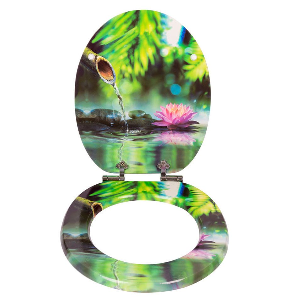 Closed Front Wooden Toilet Seat Starfish Sea Shell Printed Quick Removable Bathroom Toilet Cover,YIJIA NEW MATERIAL CO., LTD.,Closed Front Wooden Toilet Seat Starfish Sea Shell Printed Quick Removable Bathroom Toilet Cover