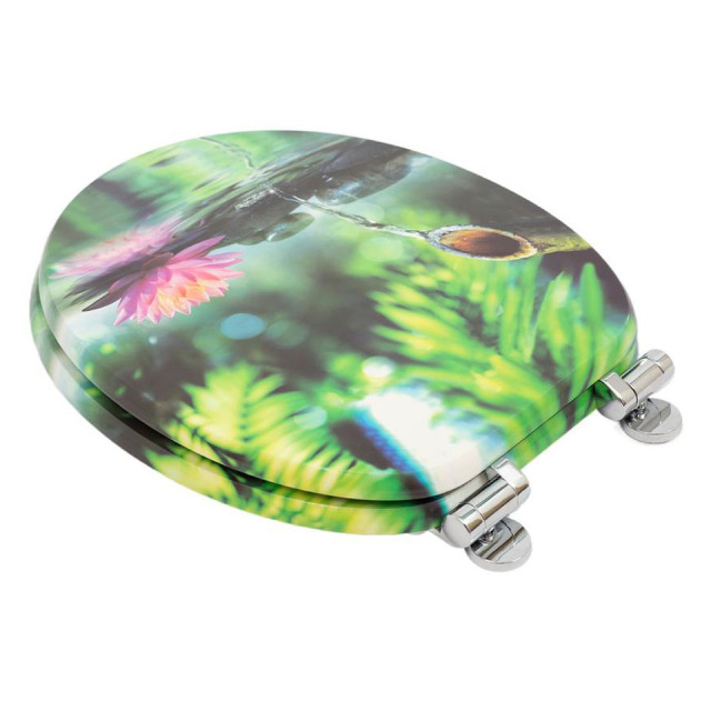 Closed Front Wooden Toilet Seat Starfish Sea Shell Printed Quick Removable Bathroom Toilet Cover,YIJIA NEW MATERIAL CO., LTD.,Closed Front Wooden Toilet Seat Starfish Sea Shell Printed Quick Removable Bathroom Toilet Cover