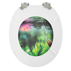 Closed Front Wooden Toilet Seat Starfish Sea Shell Printed Quick Removable Bathroom Toilet Cover,YIJIA NEW MATERIAL CO., LTD.,Closed Front Wooden Toilet Seat Starfish Sea Shell Printed Quick Removable Bathroom Toilet Cover