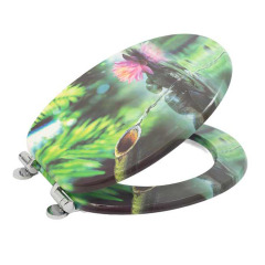 Closed Front Wooden Toilet Seat Starfish Sea Shell Printed Quick Removable Bathroom Toilet Cover,YIJIA NEW MATERIAL CO., LTD.,Closed Front Wooden Toilet Seat Starfish Sea Shell Printed Quick Removable Bathroom Toilet Cover