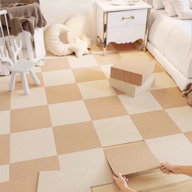 Self-Adhesive Puzzle Floor Mats, Thick Interlocking Carpet Tiles for Commercial & Home Use, Direct Installation on Floors,YIJIA NEW MATERIAL CO., LTD.,Self-Adhesive Puzzle Floor Mats, Thick Interlocking Carpet Tiles for Commercial & Home Use, Direct Installation on Floors