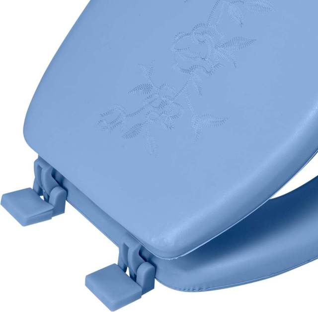 Soft Standard Vinyl Toilet Seat, Pink -17 Inch  Elongated 19" Solid Color Embroidery,YIJIA NEW MATERIAL CO., LTD.,Eco-Friendly Ecomonic 17" Comfortable Sponge Cushioned Soft Toilet Seat Bathroom Accessaries