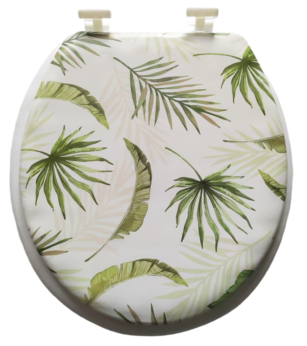 Tropical Tree Series US Standard Padded Toilet Seat Universal Cushioned Vinyl Washing Room Seat Cover,YIJIA NEW MATERIAL CO., LTD.,Smiling Face US Standard Padded Toilet Seat Universal Cushioned Vinyl Washing Room Seat Cover