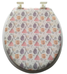 Tulipa Modern Design Floral Series Lightweight PVC Material Soft Padded Universal Bathroom Seat Cover,YIJIA NEW MATERIAL CO., LTD.,Tulipa Modern Design Floral Series Lightweight PVC Material Soft Padded Universal Bathroom Seat Cover